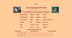 Desktop Screenshot of hummingbirdworld.com